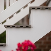 Detailed image of the exterior stairs