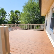 Exterior two-level deck renovation in Harrisonburg, VA.