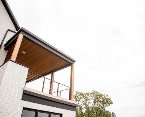 Home in Crossroad Farms, Harrisonburg, Virginia with custom columns and woodwork.