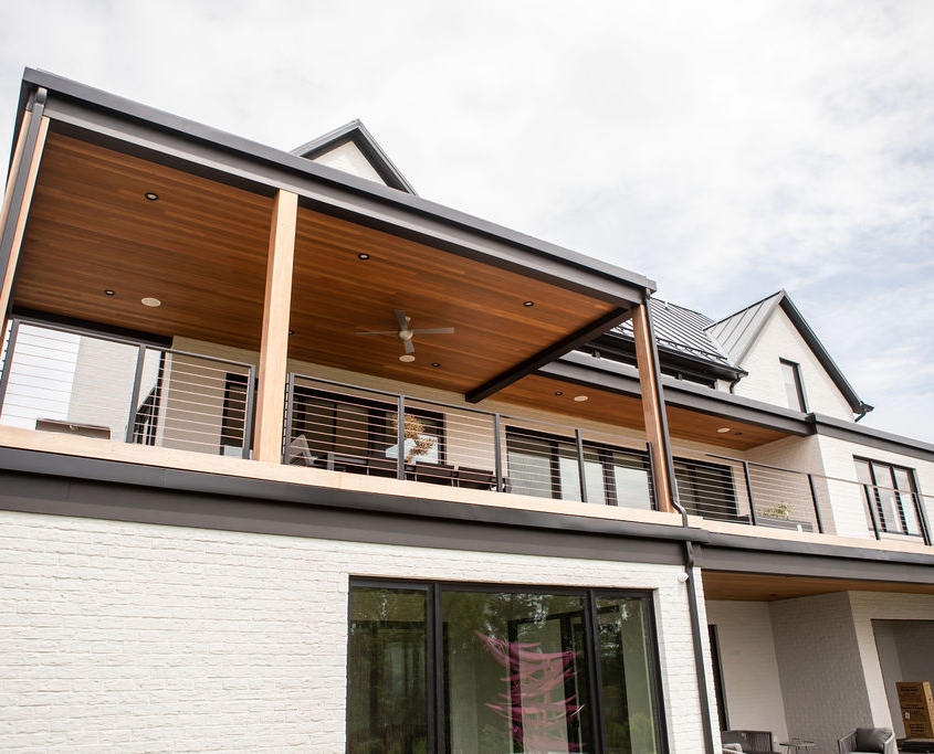 Home in Crossroad Farms, Harrisonburg, Virginia with custom columns and woodwork.