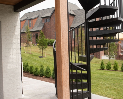 Home in Crossroad Farms, Harrisonburg, Virginia with custom columns and woodwork.