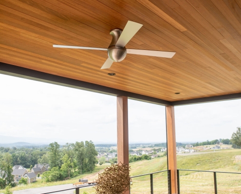 Home in Crossroad Farms, Harrisonburg, Virginia with custom columns and woodwork.