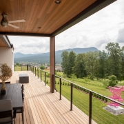 Home in Crossroad Farms, Harrisonburg, Virginia with custom columns and woodwork.