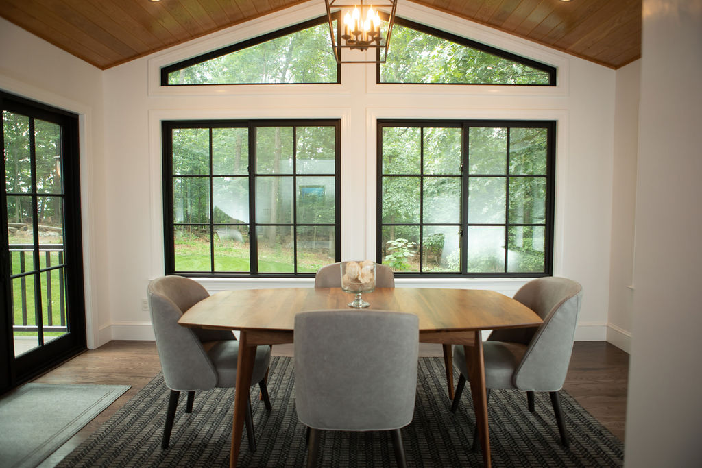 Interior of a sunroom in Harrisonburg, Virginia.