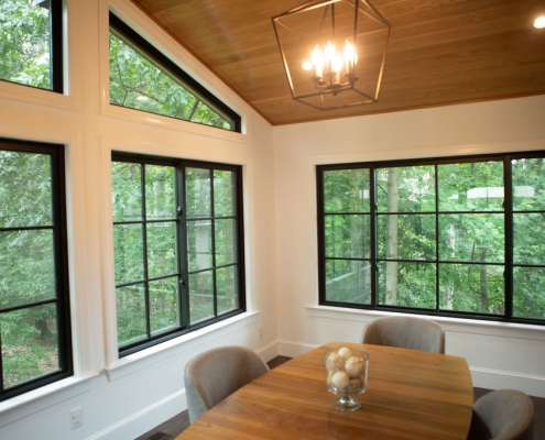 Interior of a sunroom in Harrisonburg, Virginia.