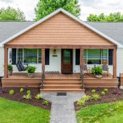 Front view of a Grottoes home with a new porch.