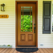 Front door of a Grottoes home remodeling project.