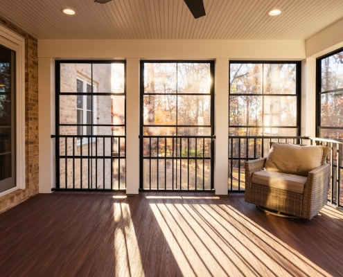 Interior of a 3-season room in a Harrisonburg home.