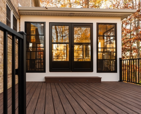 Harrisonburg home exterior remodel with a new 3-season room.