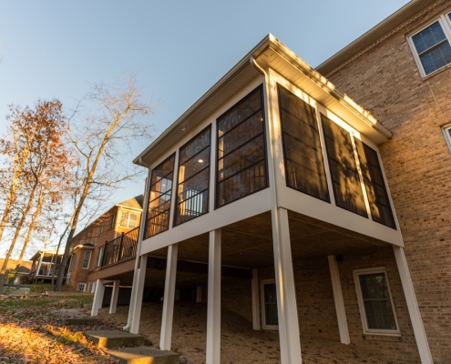 Harrisonburg home exterior remodel with a new 3-season room.